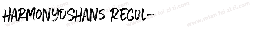 HarmonyOSHans Regul字体转换